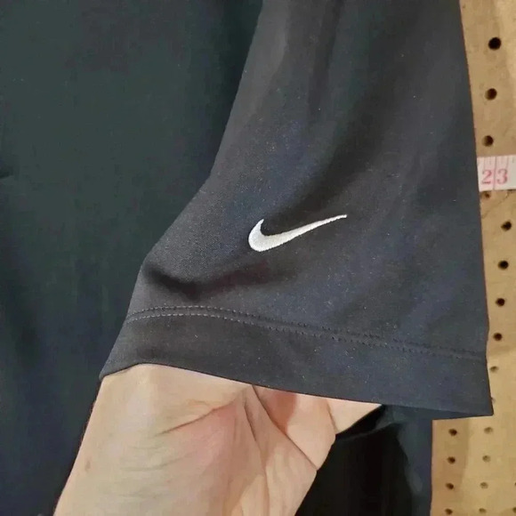 Nike Golf Dri Fit Polo Shirt Mens XL Black Tour Performance Short Sleeve - Picture 7 of 9